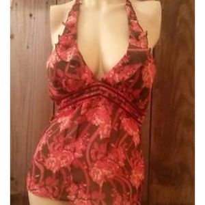 Floral halter top